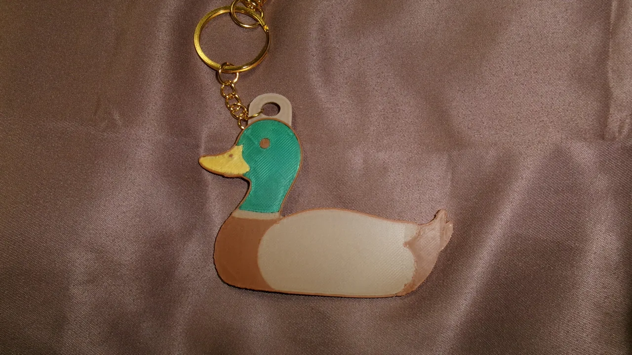 Greenhead Duck (Mallard Duck) keychain/earrings view 2