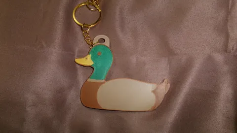 Greenhead Duck (Mallard Duck) keychain/earrings view 2