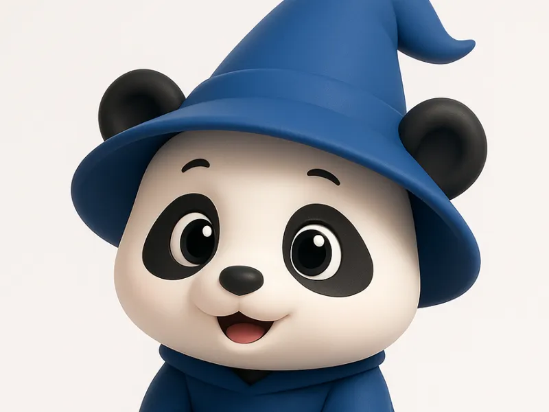 Panda wizard halloween