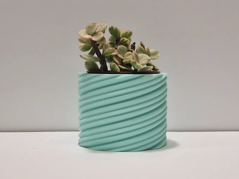 Spiral candy like plant pot