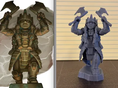Forge of Fury - DnD - Dwarf Statue (AI)