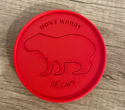 Capybara Stackable Coaster - Don't Worry Be Capy