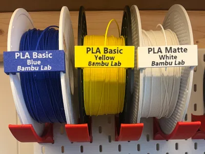 Filament sign/label for spools incl. filament clip