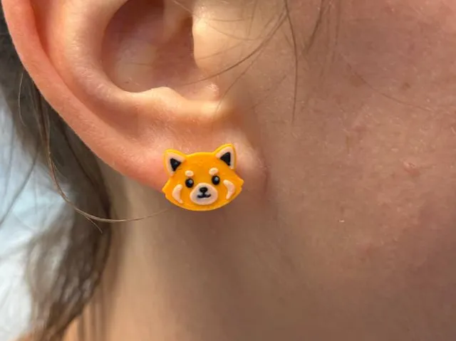 orecchini panda rosso