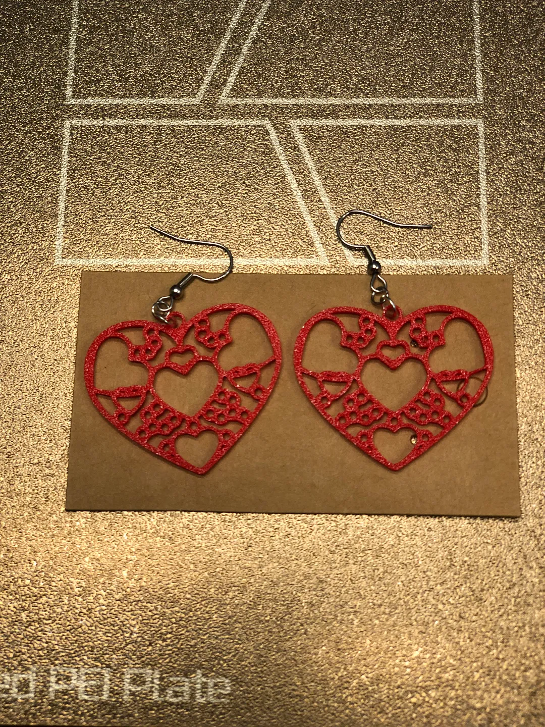 Multiple Hearts earrings view 3