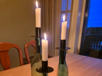 Candleholder for bottle