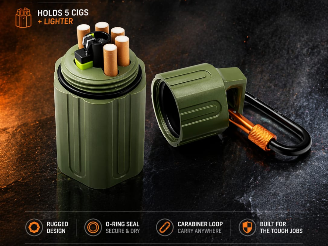 Premium Sealed EDC Zigaretten- &amp; Feuerzeug-Case