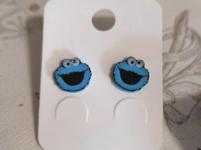 Pendientes de Boton Monstruo de las galletas