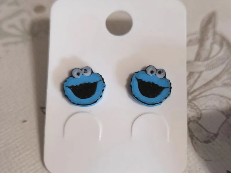 Pendientes de Boton Monstruo de las galletas