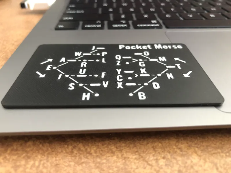Morse Code Wallet Card - Double Sided Remix