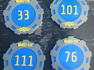 Fallout Vault door Inspired Coaster set 