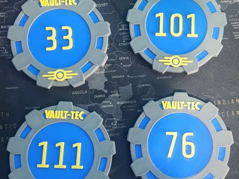Fallout Vault door Inspired Coaster set 