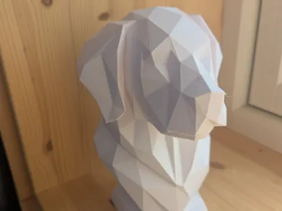 Low Poly Golden Retriever Bust