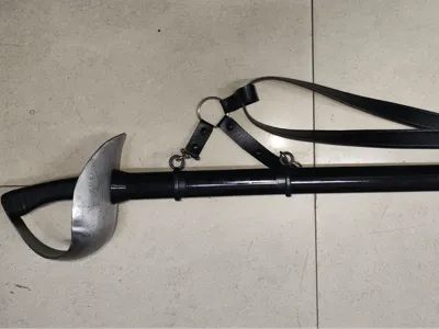 British straight-bladed military saber scabbard