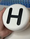 AMS- Letters painted through print (best with matte PLA)
