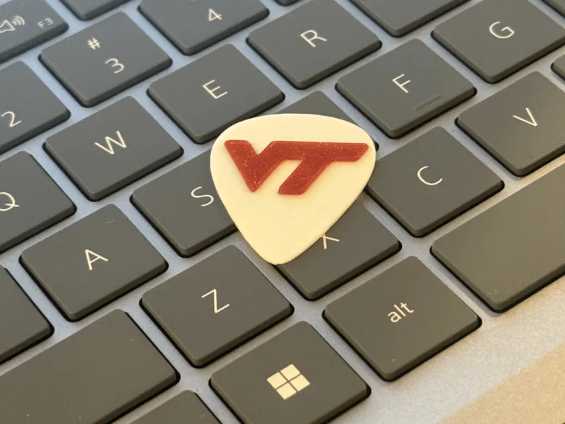 Virginia Tech Guitar Pick