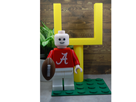 500% Brick Football Goal Post Display 