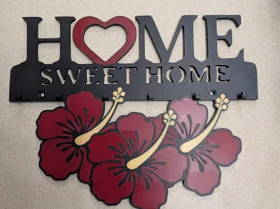 Hibiscus key holder