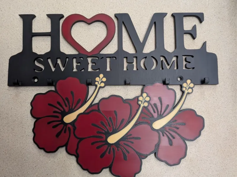 Hibiscus key holder