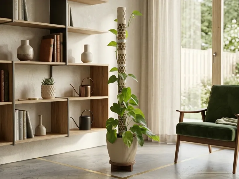 Modularer Moosstab im Wabendesign