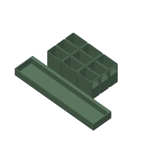 Miniatura 1 do modelo 3D 方孔洞洞板-零件盒套装