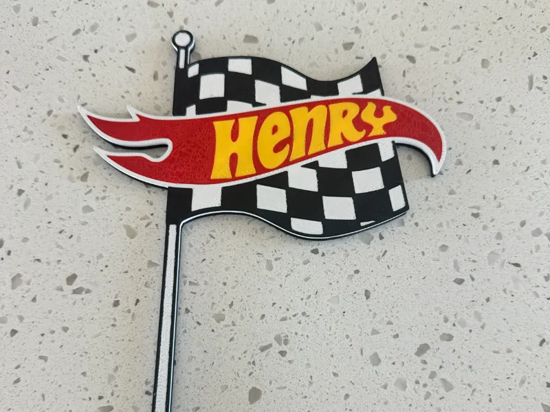 Henry Cake Topper - Racecar Themed