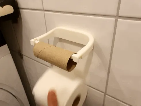 Quick Reload Toilet Roll Holder