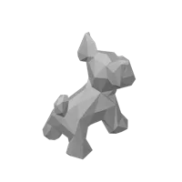Chien Schnauzer low poly mignon — photo 3