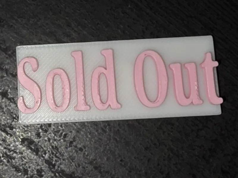 Sold Out sign for market 