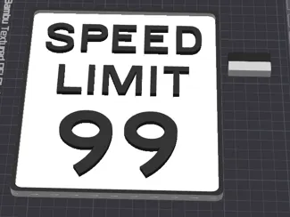 99 Mph sign