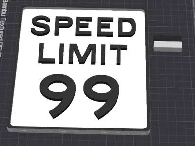 99 Mph sign