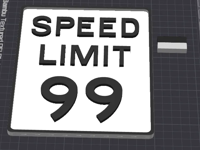 99 Mph sign