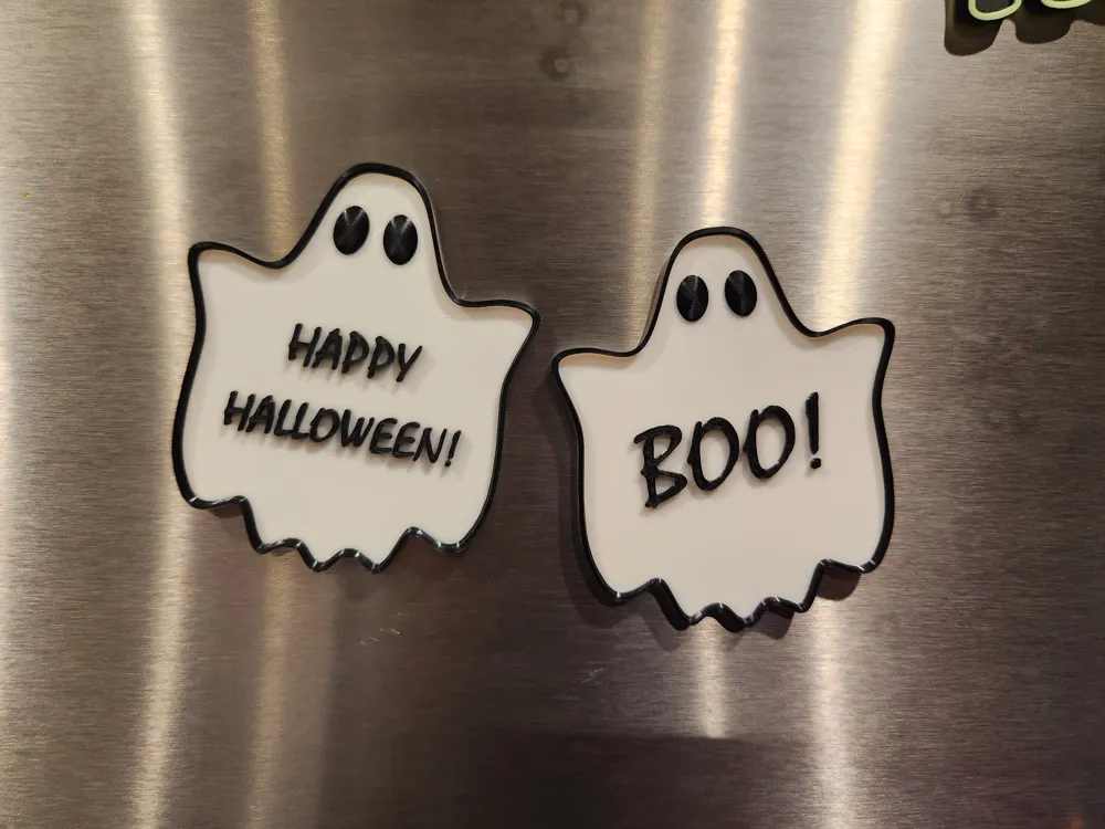 Halloween Magnet Set with Ghost, Black Cats & More - Free 3D Print ...