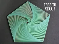 Fidget pentagone à 30 anneaux (grand format) — photo 1