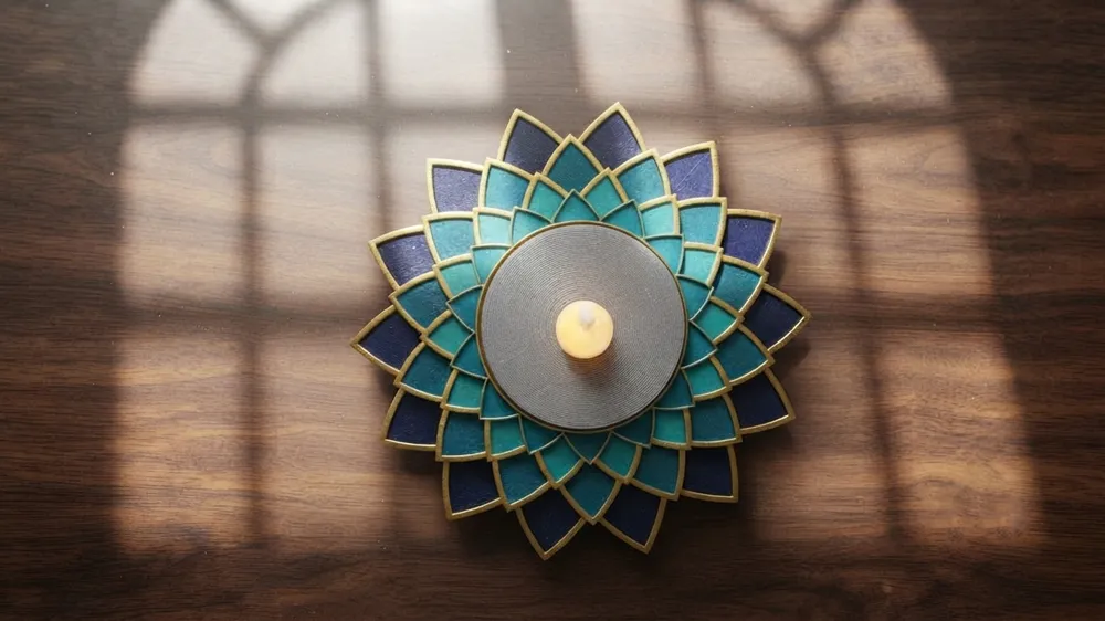 Vibrant Lotus LED Tea Light Holder - Free 3D Print Model - MakerWorld