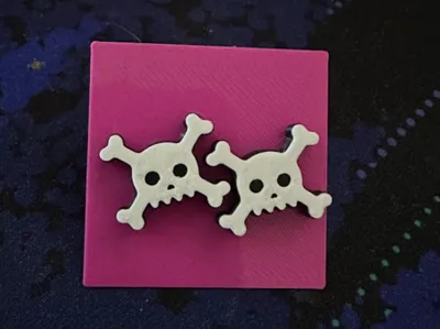 Skull and Crossbones Earrings - Studs and Dangles