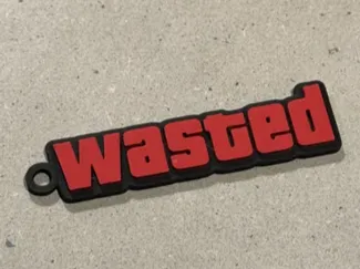 Wasted gta keychain 