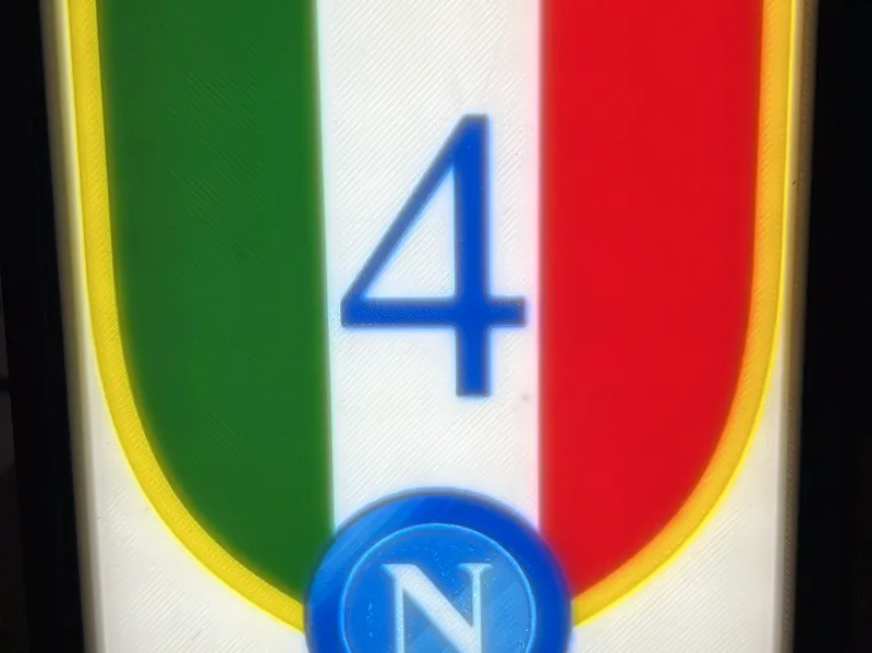 Litofania celebrativa Napoli Campione d’Italia '25