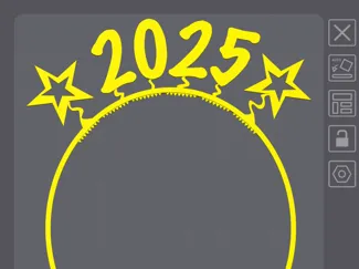 Happy New Year 2025 head band.