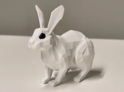 Low Poly Bunny Rabbit Statue