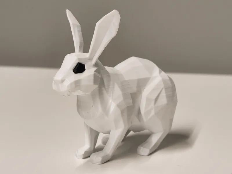 Low Poly Bunny Rabbit Statue