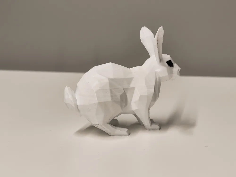 Viscoloid Roly Poly Rabbit Low Poly Bunny Rabbit Statue by domis95 - MakerWorld