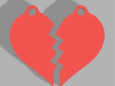 Broken Heart Keychain
