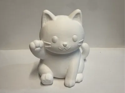 Tiny waving Cat Figurine