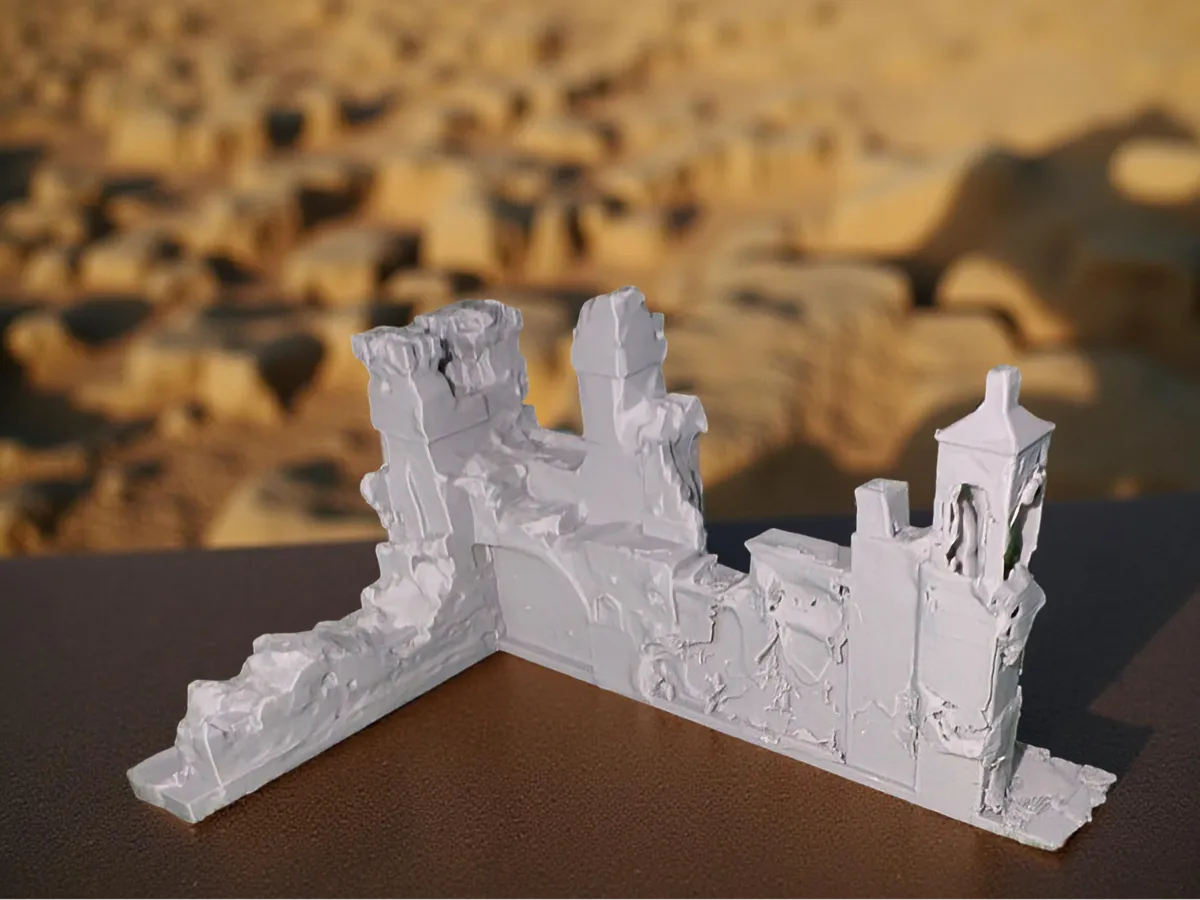 Ruine d'angle pour décor de figurines