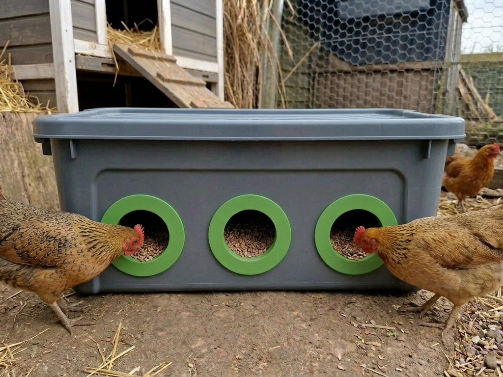 (Multiple Sizes) Poultry No Mess Feeding Port 