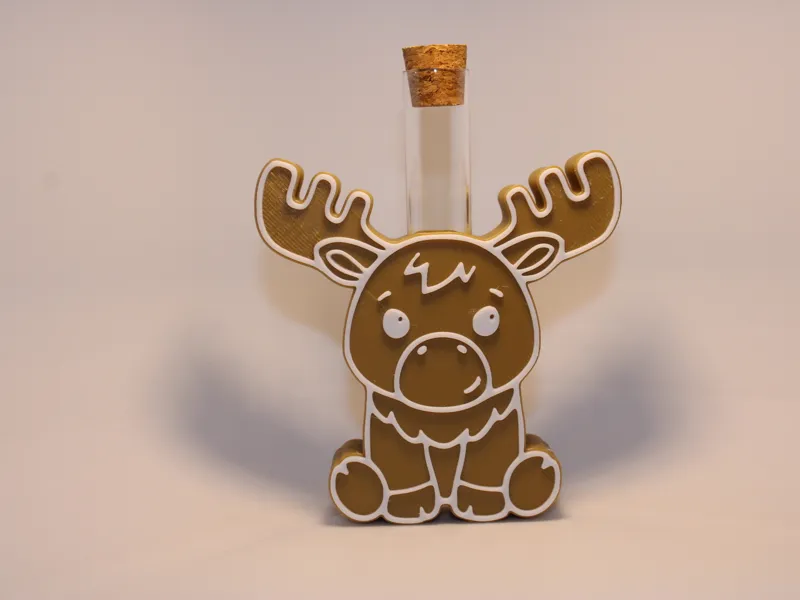 Lebkuchen Elch für Reagenzgläser