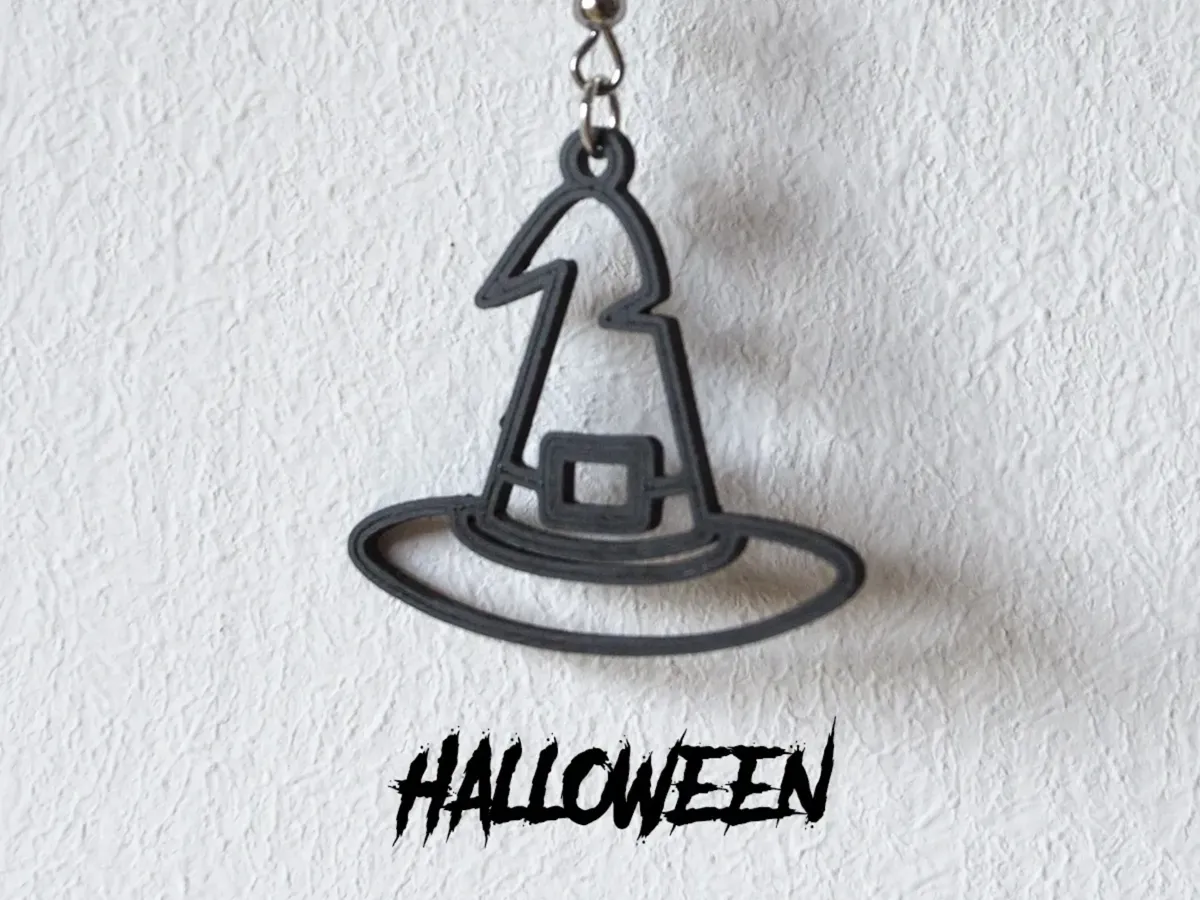 Halloween Witch Hat Earrings - Free 3D Print Model - MakerWorld