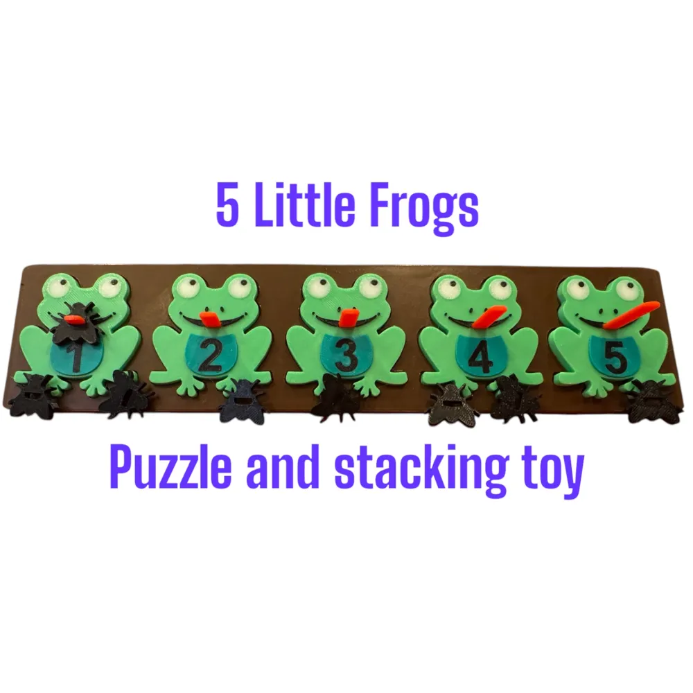 Frog Puzzle & Stacking Toy –Sensory-Friendly! by Sh^ts'N'Giggles3d ...