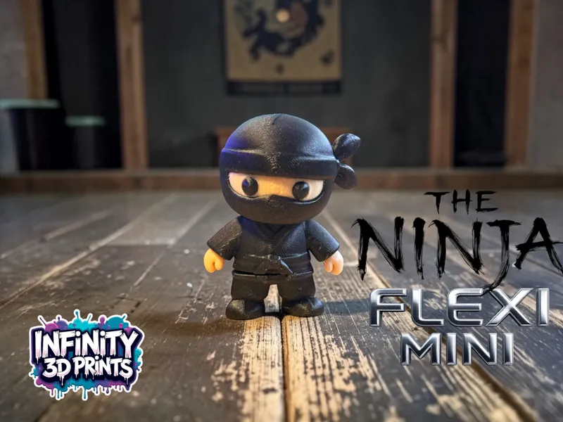 THE NINJA - FLEXI MINI - FIGURE AND KEYCHAIN 